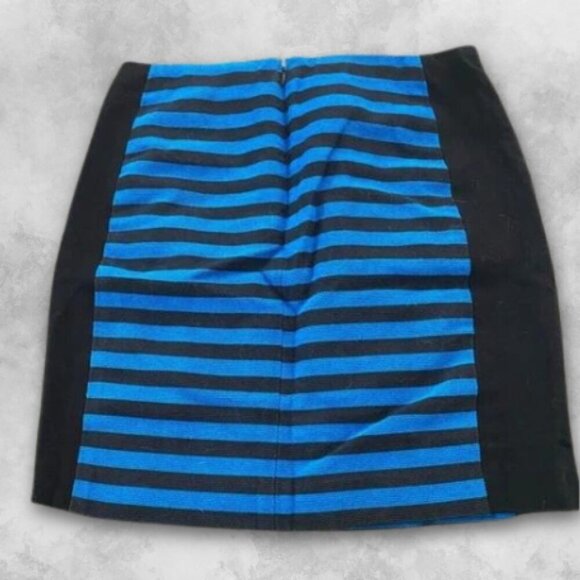 Anne Taylor Striped Pattern Stretch Fabric Zip Closure Mini Skirt Women's 2P GUC - Picture 5 of 8